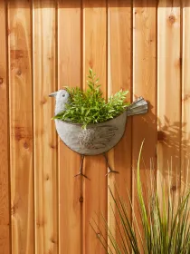 Galvanized Bird Wall Planter - Best for Indoor and Outdoor Plant Display