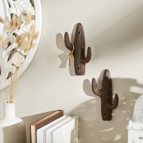 Set of 2 Cactus Wall Hooks for Stylish Organization