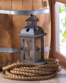 Compact Monticello Candle Lantern - Decorative Outdoor Lighting Fixture