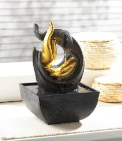 Golden Hands Accent Tabletop Fountain with Pump Included