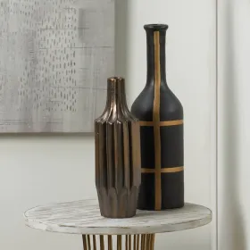Iberia Black And Gold Vase