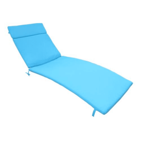 Two Salem Outdoor Lounge Chair Cushions, Lounge Chair Not Included. (Option: Blue)