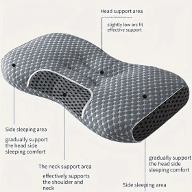 YBZ 3D Knitted Cotton Massage Pillow 1pack (Option: Gray)