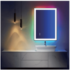 Triple Color Temperature/LED/RGB Smart Touch Control Bathroom Mirror with Tempered Glass, Adjustable Light, Fog & Shatterproof, Memory Function (S3R13874UL55"x30": S3R13874UL55"x30")