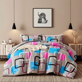 3pieces Comforter Set King Comforter X1 Pillowcasex2 Extremely Diverse Styles (Option: New geometric)